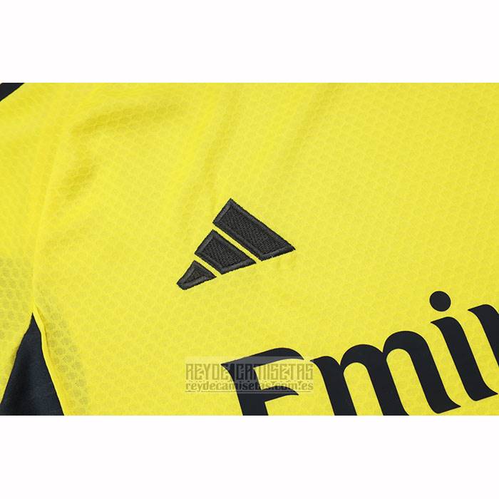 Chandal del Real Madrid Manga Corta 2025-2026 Amarillo - Pantalon Corto